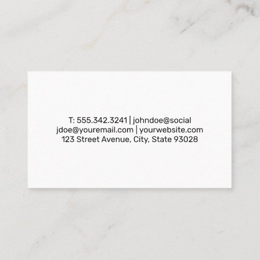 autoreiniging | Zeep en water Visitekaartje (Achterkant)