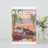 Autoreisposter Baracoa Cuba Briefpapier (Staand voorkant)