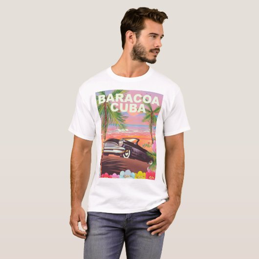 Autoreisposter Baracoa Cuba T-shirt (Voorkant volledig)