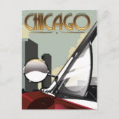 Autoreisposter Chicago City  Briefkaart (Voorkant)