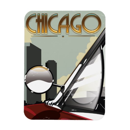 Autoreisposter Chicago City  Magneet (Verticaal)