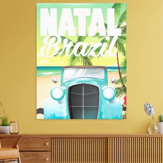  autoreisposter Natal Brazilië Canvas Afdruk (Insitu (Woonkamer))
