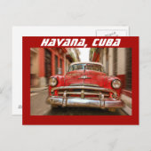 Autorennen in de straten van het oude Havana op Cu Briefkaart (Voorkant / Achterkant)