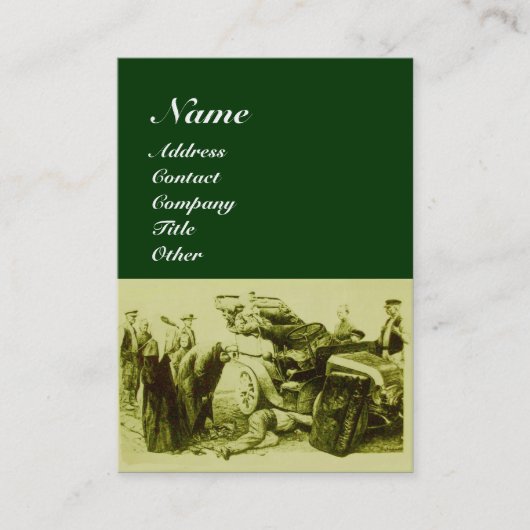 AUTOREPARAAT - AUTOMOTIEF, groen rood Visitekaartje (Voorkant)
