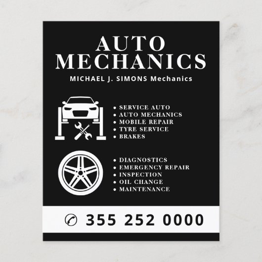 Autoreparatie professionele mobiele monteur servic flyer (Voorkant)