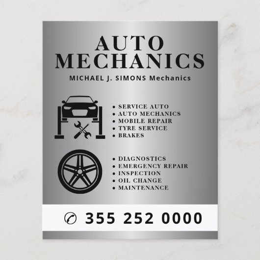Autoreparatie professionele mobiele monteur servic flyer (Voorkant)