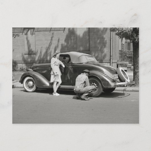 Autoreparatie Service, 1942 Briefkaart (Voorkant)