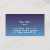 Autoreparatie - Verouderde peulblauw Visitekaartje (Achterkant)