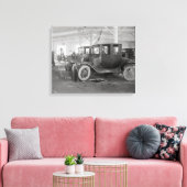 Autoreparatiewerkplaats, 1926. Oude foto Canvas Afdruk (Insitu (Woonkamer))