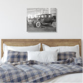 Autoreparatiewerkplaats, 1926. Oude foto Canvas Afdruk (Insitu (Slaapkamer))