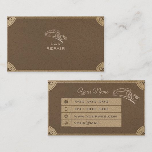 Autoretro Visitekaartje (Voorkant / Achterkant)