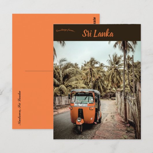 Autorickshaw in Kudawa, Sri Lanka Briefkaart (Voorkant / Achterkant)