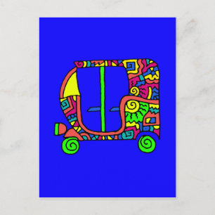 autorickshaw zenscrawl briefkaart