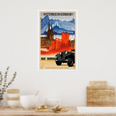 Autorijden in Duitsland Vintage Reisposter - Ingel Poster (Keuken)