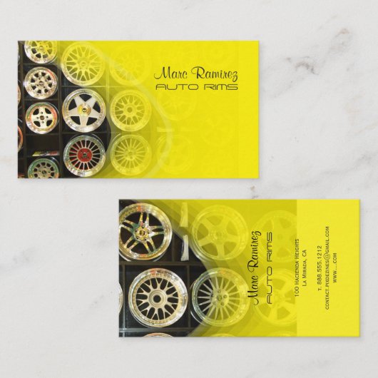 AUTORIMS, FOTO-visitekaartjes Visitekaartje (Voorkant / Achterkant)