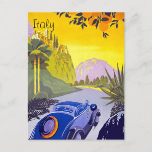 Autorit door Italië, vintage reisansichtkaart Briefkaart