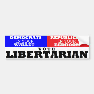 autoritaire portemonnee en slaapkamer Libertarian Bumpersticker
