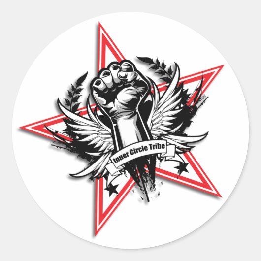 Autoriteit Networker Star Fist Sticker (Voorkant)