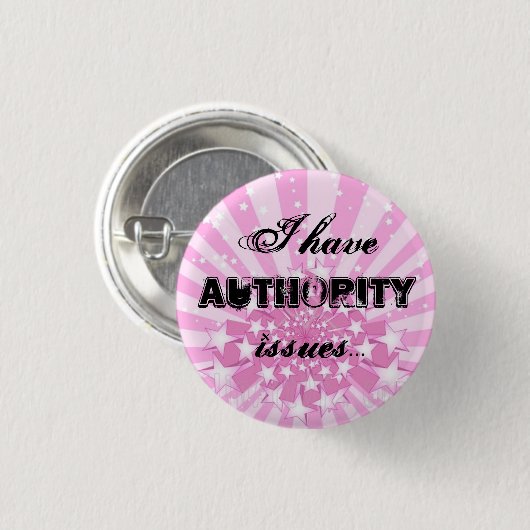 Autoriteit Ronde Button 3,2 Cm (Voorkant /achterkant)