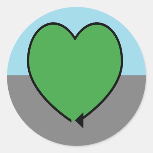 Autoromantic Pride Flag  Ronde Sticker (Voorkant)