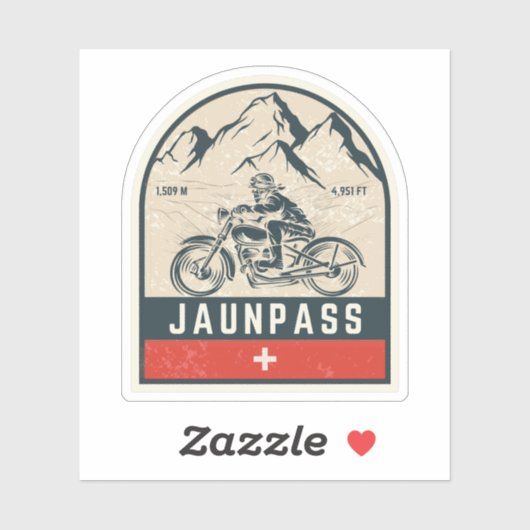 Autorondleiding Boltigen-Jaunpass swiss-alps Sticker (Vel)
