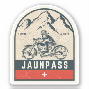Autorondleiding Boltigen-Jaunpass swiss-alps Sticker