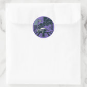 autorook ronde sticker (Tas)