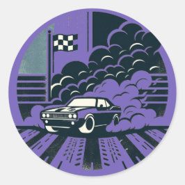 autorook ronde sticker