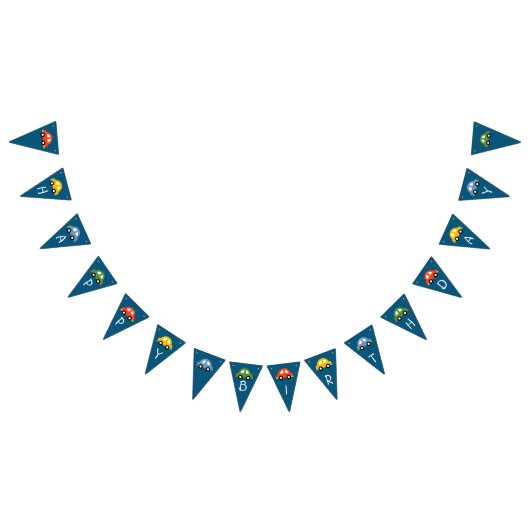 Auto's aangepaste verjaardagsbanner vlaggetjes (Alle)