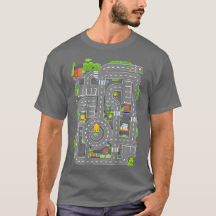 Auto's afspelen op Dads Back Play Mat Car Race Tra T-shirt