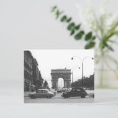 Auto's & Arch  zwart-wit Briefkaart (Staand voorkant)