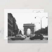 Auto's & Arch  zwart-wit Briefkaart (Voorkant / Achterkant)