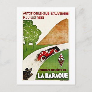Auto's D'Auvergne 1933 Briefkaart
