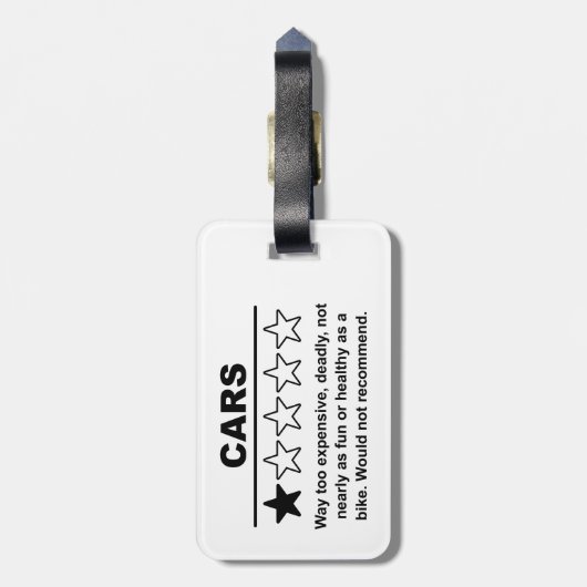 Auto's Eén Sterrenrating Bagagelabel (Achterkant verticaal)
