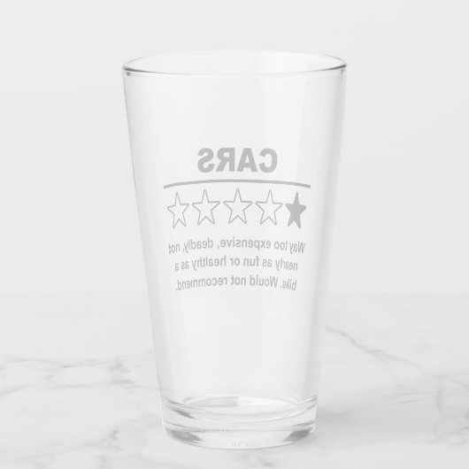 Auto's Eén Sterrenrating Glas (Achterkant)
