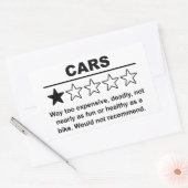 Auto's Eén Sterrenrating Rechthoekige Sticker (Envelop)