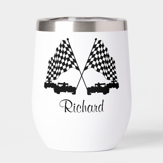 Auto's en Checker Flag Race Personal (Achterkant)