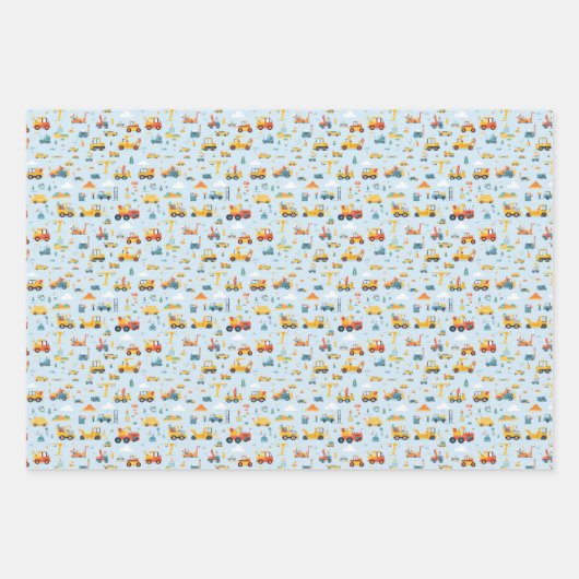 Auto's en dinosaurussen inpakpapier vel (Voorkant 3)