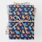 Auto's en dinosaurussen inpakpapier vel (In situ)