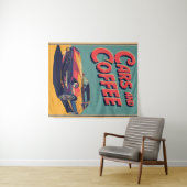 Auto's en koffie wandkleed (In Situ (horizontaal))