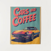 Auto's en koffie wandkleed (Voorkant)