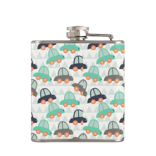 Auto's en meer auto's heupfles (Achterkant)