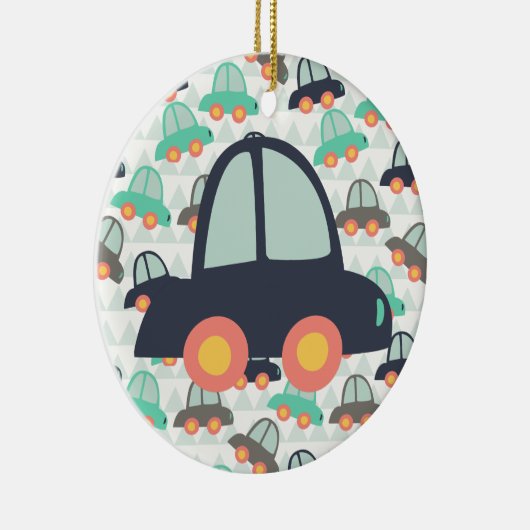 Auto's en meer auto's keramisch ornament (Rechts)