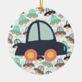 Auto's en meer auto's keramisch ornament (Voorkant)