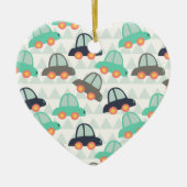 Auto's en meer auto's keramisch ornament (Voorkant)