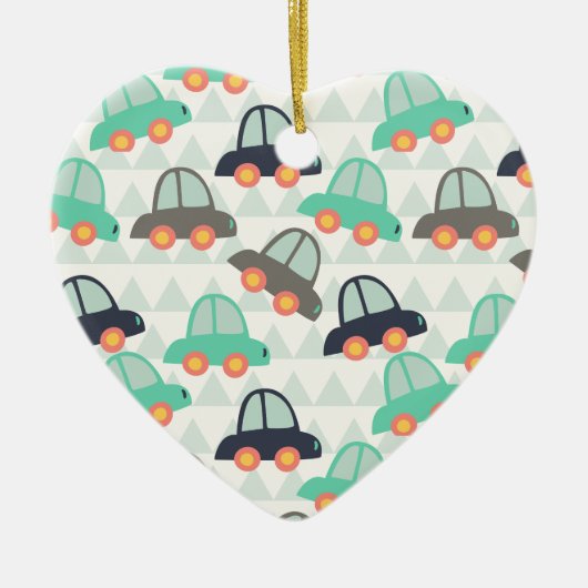 Auto's en meer auto's keramisch ornament (Voorkant)