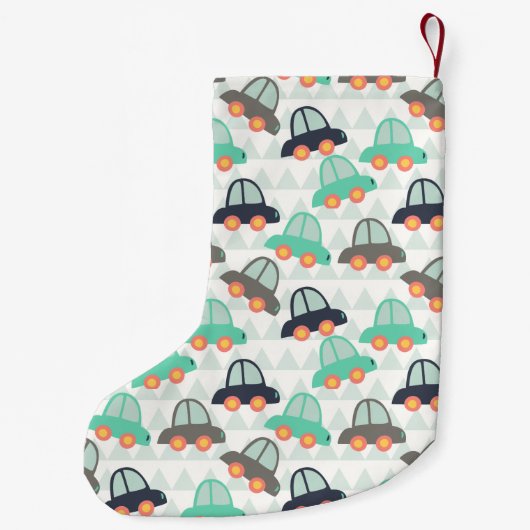 Auto's en meer auto's kleine kerstsok (Achterkant)