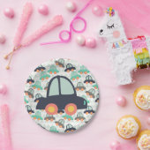 Auto's en meer auto's papieren bordje (Feest)