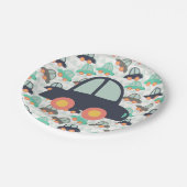 Auto's en meer auto's papieren bordje (Gekanteld)