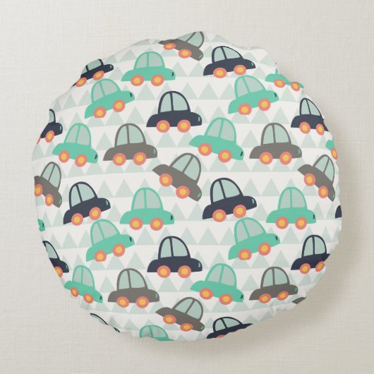 Auto's en meer auto's rond kussen (Achterkant)